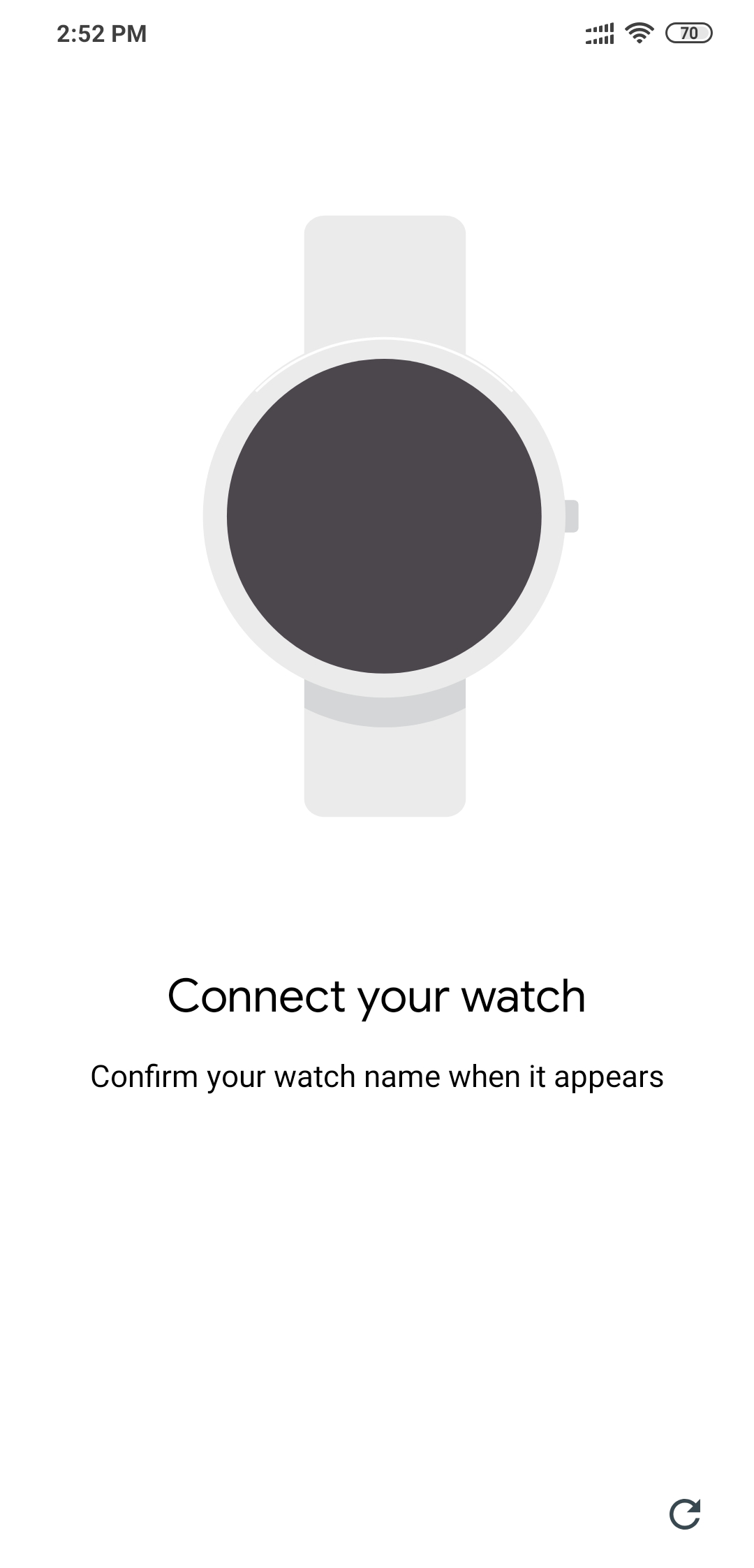 انتظار برای شناسایی ساعت در Wear OS