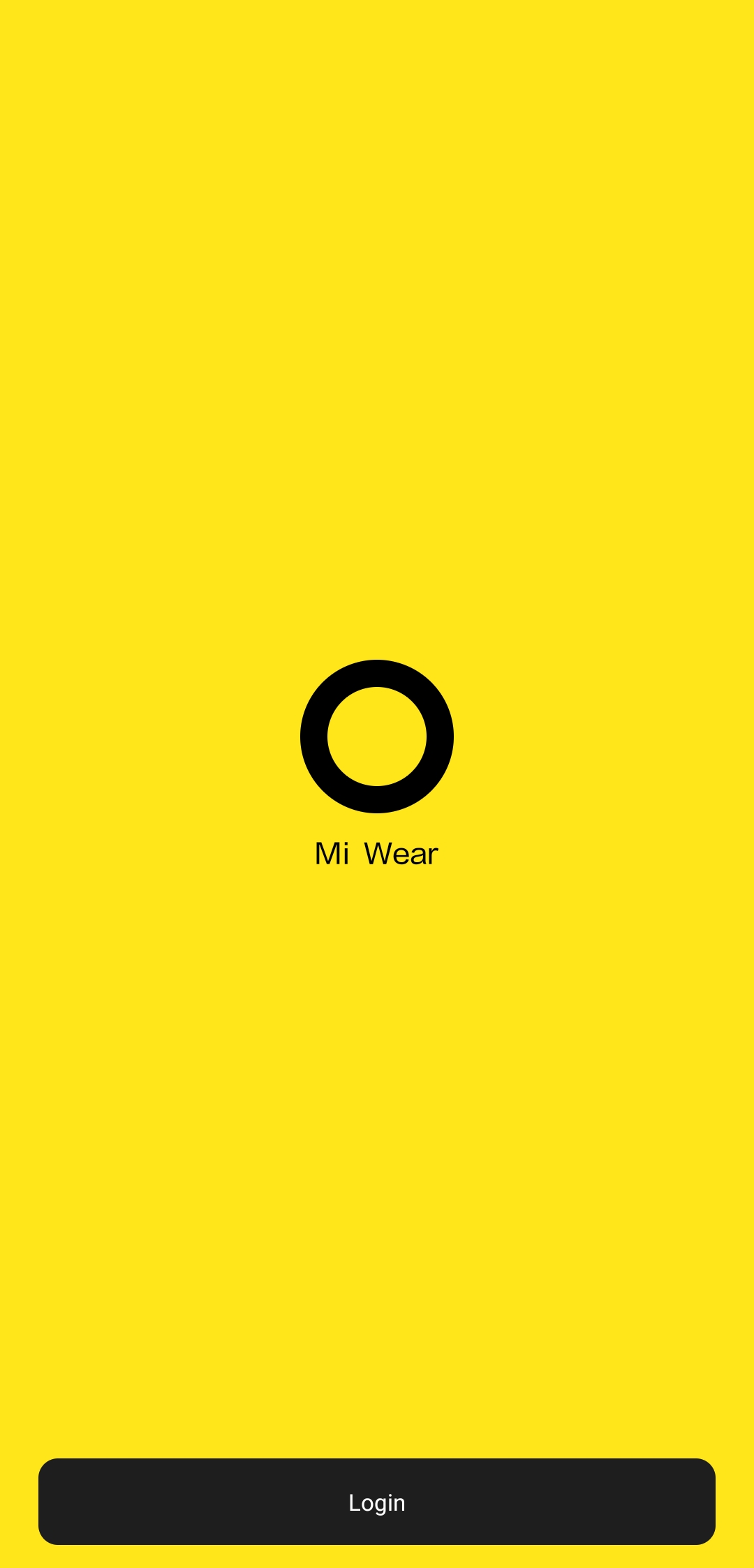 انتخاب Login در برنامه Mi Wear