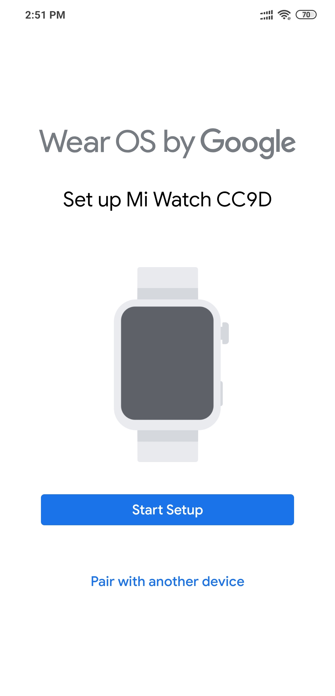 شروع راه‌اندازی Wear OS با Start Setup
