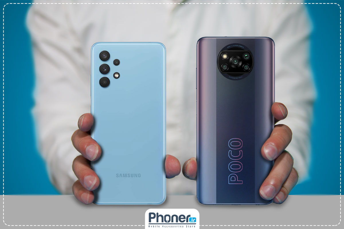 مقایسه طراحی POCO X3 Pro و Galaxy A32