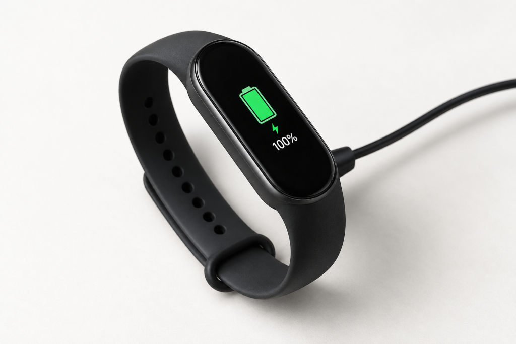miband 9 درحال شارژ شدن